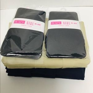 Little girl Children Place bundle, 2 pleated  skirts and 2 black tights size 8.